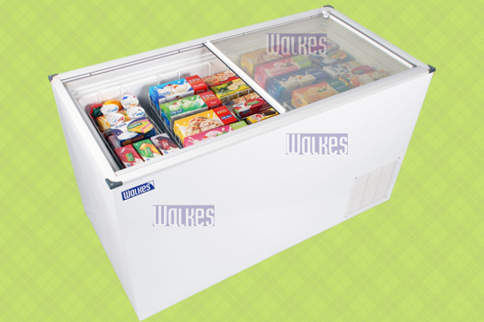 Glass top freezer