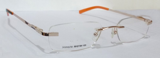 Rimless frame spectacles and eyeglasses