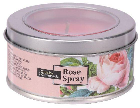 Rose Spray Tin Candles