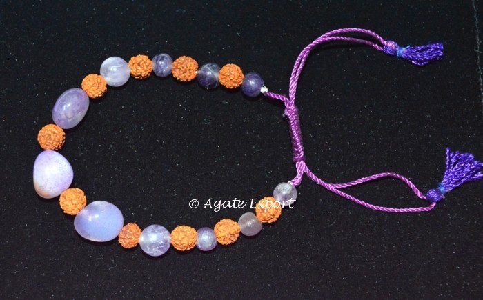 Amethyst with Rudraksha Bracelets