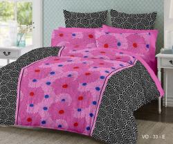 Cotton Double Bedsheet With 2 Pillow Covers