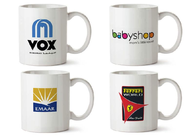 Cheap Bulk Printed Promotional Company Branded Logo Business Mugs Full Colour 