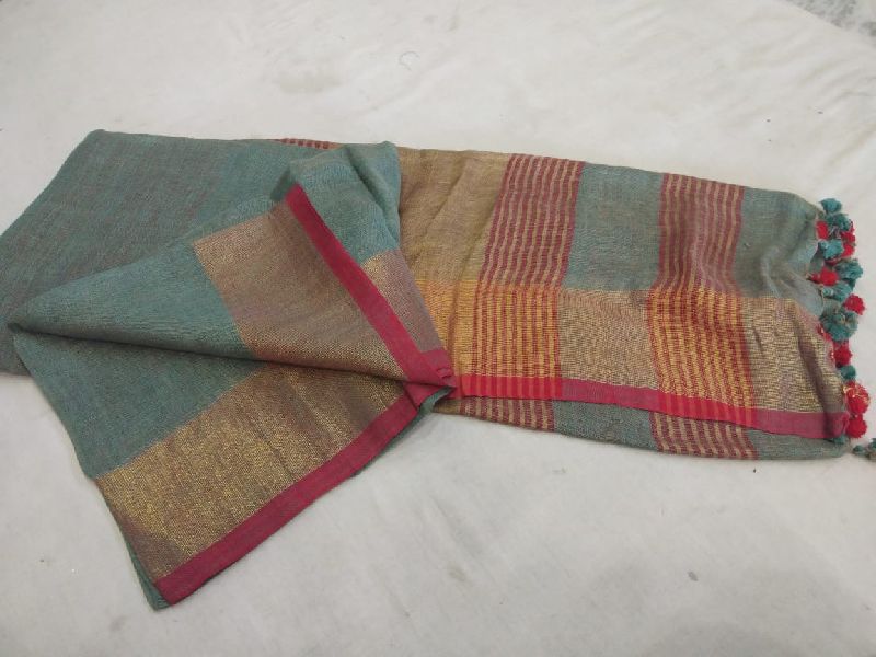latest pure 100 count linen plain sarees