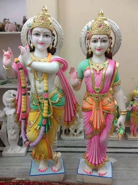 Marble Radha krishna statue, for Home, Temple, Office, etc.