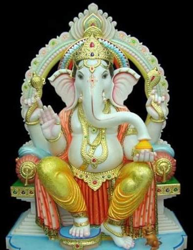 Marble Ganesha Statue, for Home Decoration, In Temple, Color : Multicolor