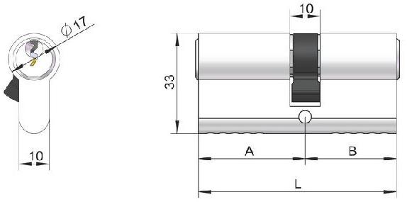 Euro Profile Cylinder Lock Double Sided
