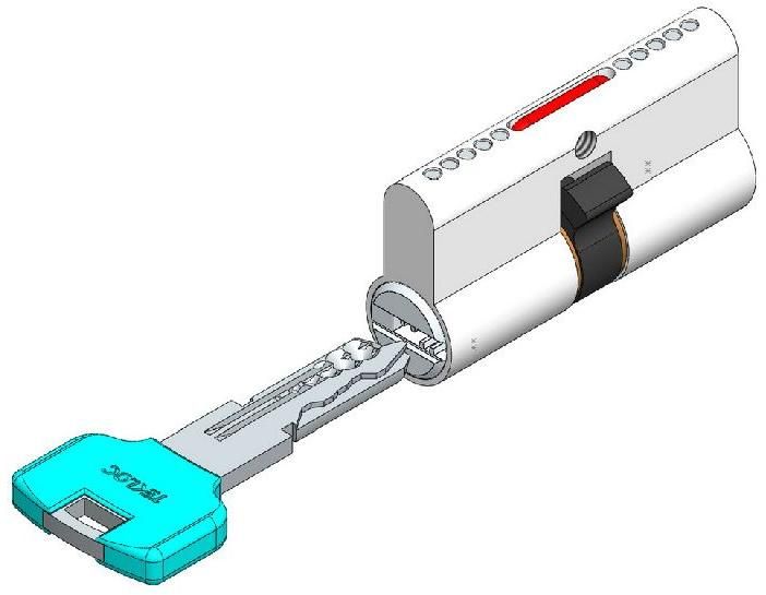 Snake Groove Euro Profile Cylinder Lock Double Sided