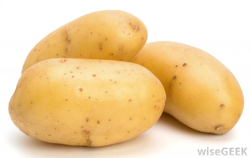 Raw potatoes, Color : White