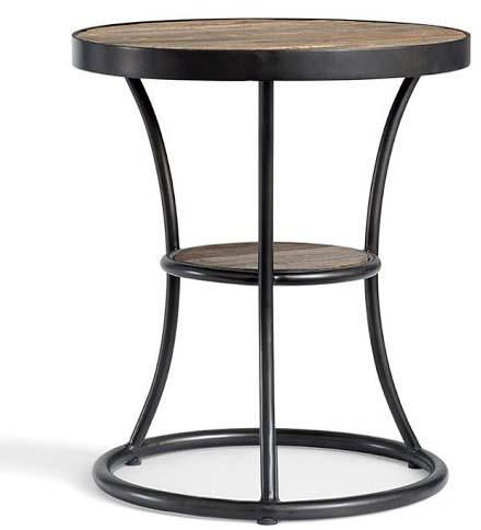 IRON WOODEN SIDE TABLE