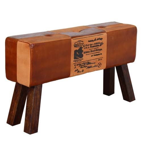 JLEATHER CANVAS BENCH
