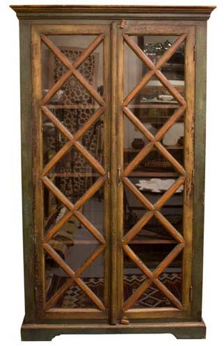 Wooden Glass Door Almirah