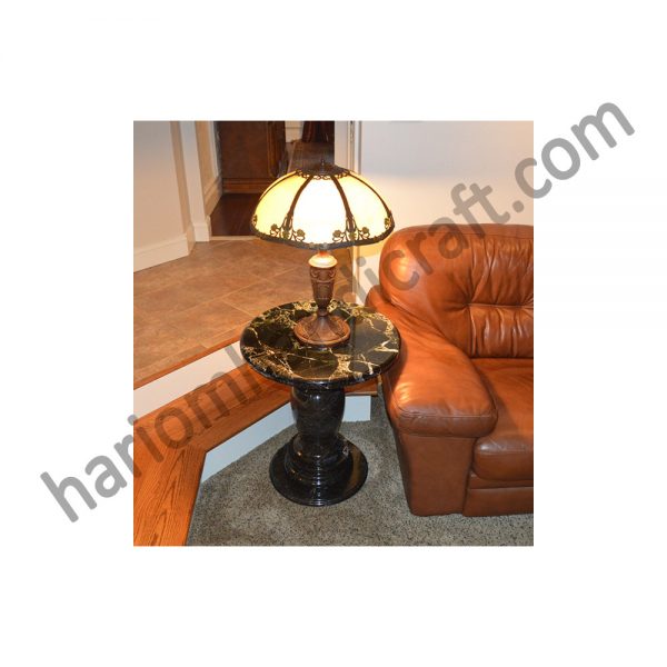 BLACK MARBLE TABLE LAMP STAND