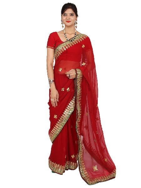 KSDS Nazneen Chiffon Leheriya Saree | Jaipuri Hand Dyed Tie N Dye Saree