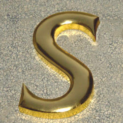 Brass Gold Mirror 3D Letters