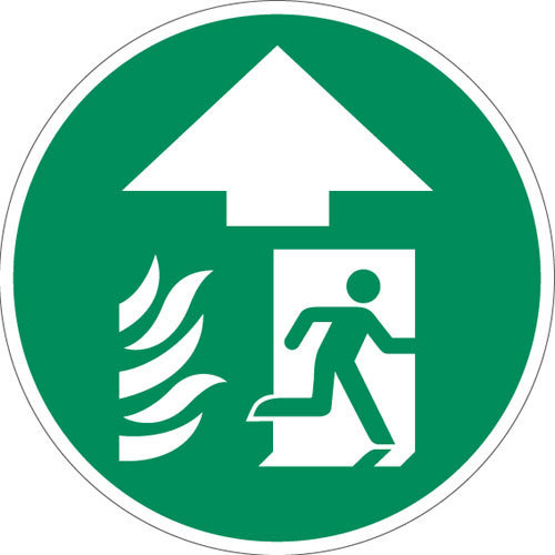 Fire Exit Sign Board, Color : Green, White, Customized