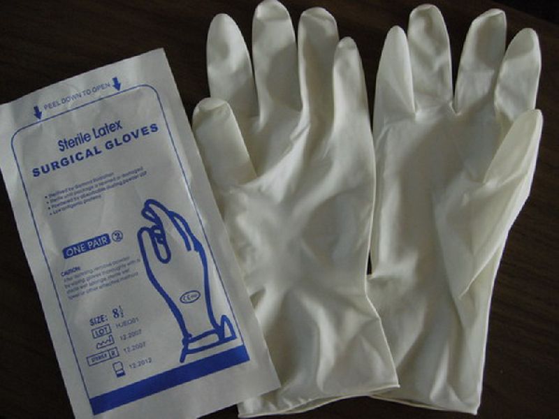 Medical sterile latex surgical gloves