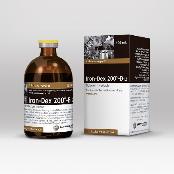 IronDex 200 B12 Iron dextran and Vitamin B12 (Injectable) Veterinary
