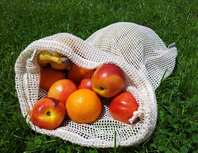 Organic Cotton Mesh Bags, Color : White