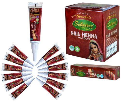 Sehnaaz Maroon Nail Henna Tube, Feature : Skin friendly, Easy to apply