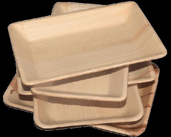 12x20cm Areca Plate rectangle, Feature : Disposable, Biodegradable