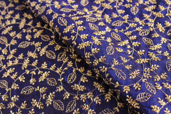 Plain embroidered fabric, Color : Multicolor