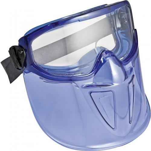 PVC Half Face Shield Helmet, for Welding Works, Color : Blue