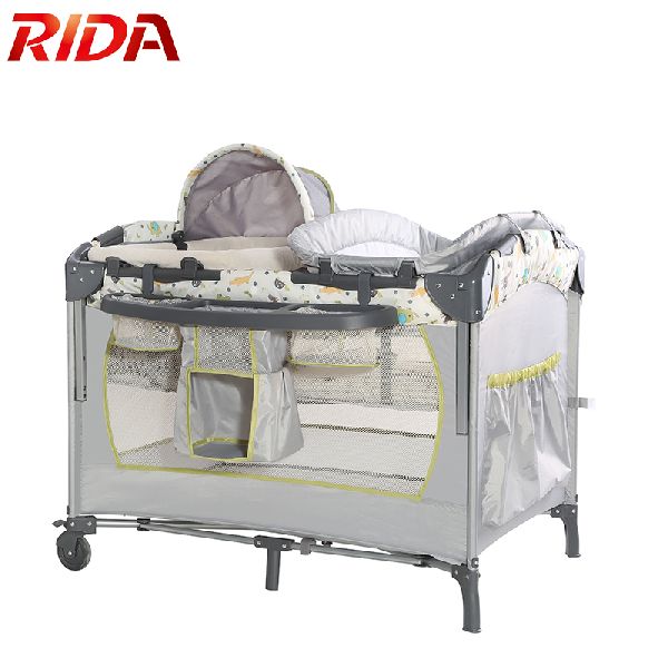 foldable crib on wheels