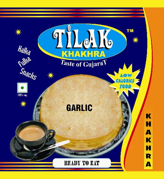 Garlic Khakhra, Features : Low Calories Food, 100% Veg