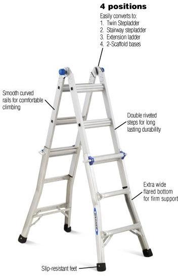 Aluminum Telescoping Multi-Position Ladder