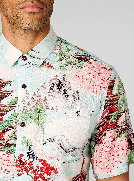 Men Cotton Printed Shirts, Feature : Breathable, Eco-Friendly