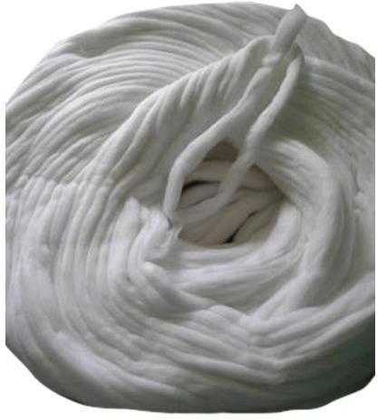 Bleached Cotton sliver, Color : White