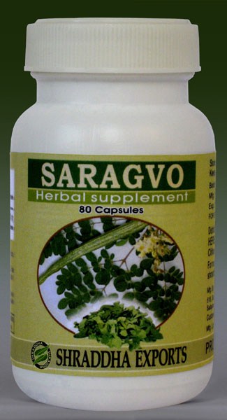 SARAGVO CAPSULES (Moringa oleifera leaves powder capsules)