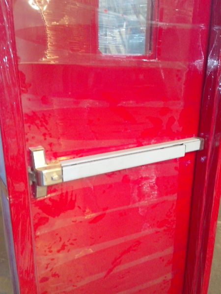 Polished Fire Rated Steel Doors, for Hotel, Mall, Office, Color : Red