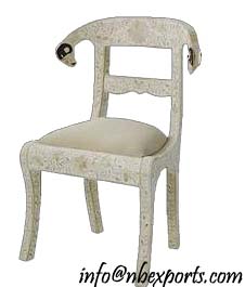 BONE & MOP INLAY CHAIR IN WHITE 1