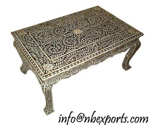 BONE & MOP INLAY COFFEE TABLE 4