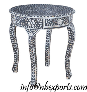 Mop Inlay Side Table / Stool