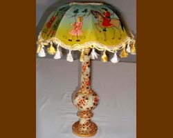 PAINTED MARBLE LAMPS