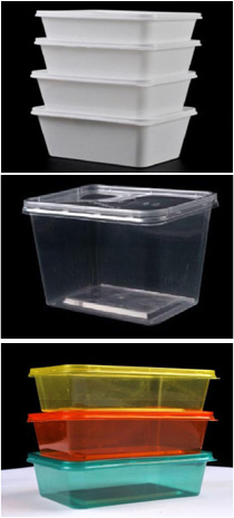 PLASTIC Rectangular Food Containers