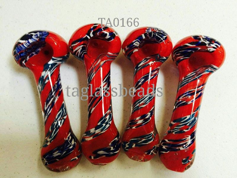 Colored Full Glass Smoking Pipe