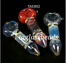 Silver Fumed Glass smoking pipe Clp