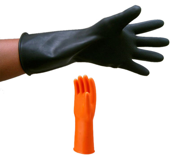 Latex Industrial Gloves, for Construction Sites, Factories, Size : 10-15 Inch, Multisizes, 10