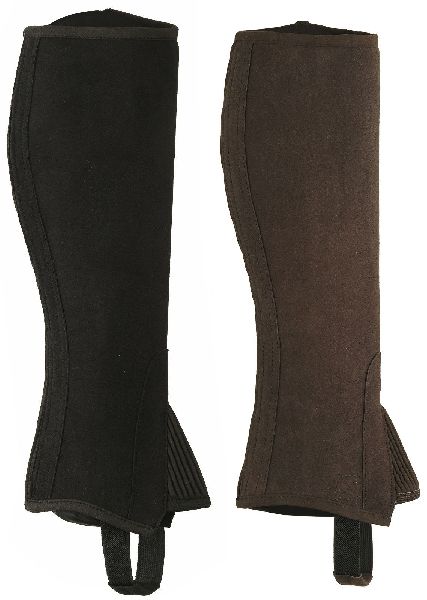 Soft Leather Half Chaps or Gaitors With Adjustable Zip &amp;amp; Buttons
