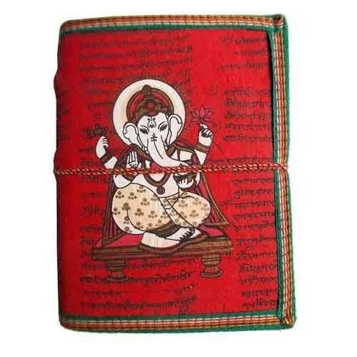 Ganesha Print Leather Diary, for Writing, Daily Use, Coloring, Style : Antique