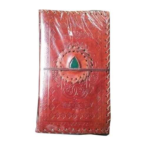 Stone Stitch Emboss Leather Diary