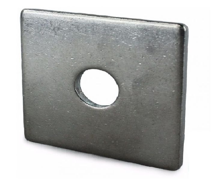 45-60mm Mild Steel Ms Square Washer, for Fittings, Color : Silver