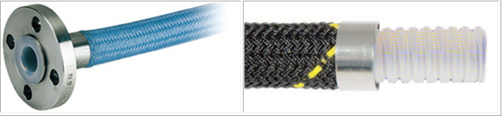 Polypropylene braided Convoluted PTFE hose