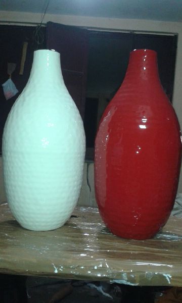 Hammered bottle vases