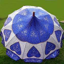 Embroidered Garden Umbrella