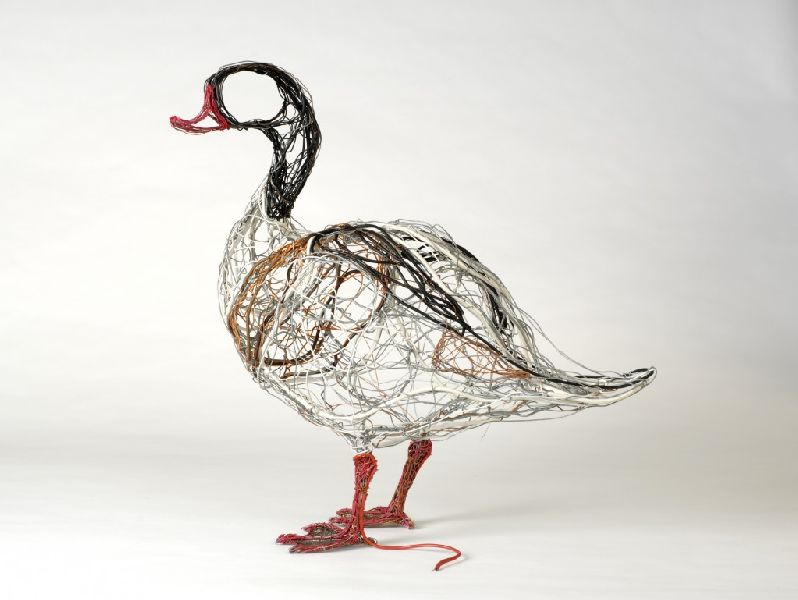 Decorative Iron Duck Sculpture