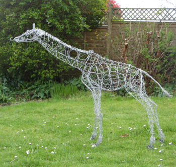 Decorative Iron Giraffe Sculpture